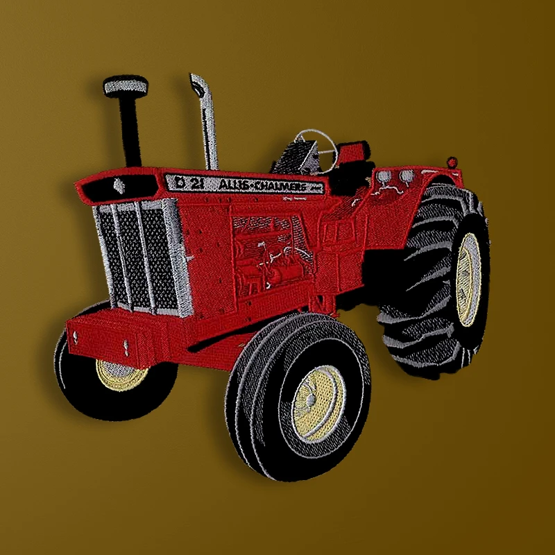 Antique Farm Tractor Embroidery Design