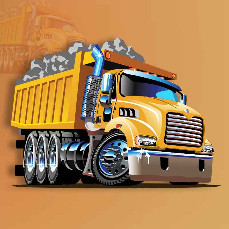 Dump Truck Vector Design
